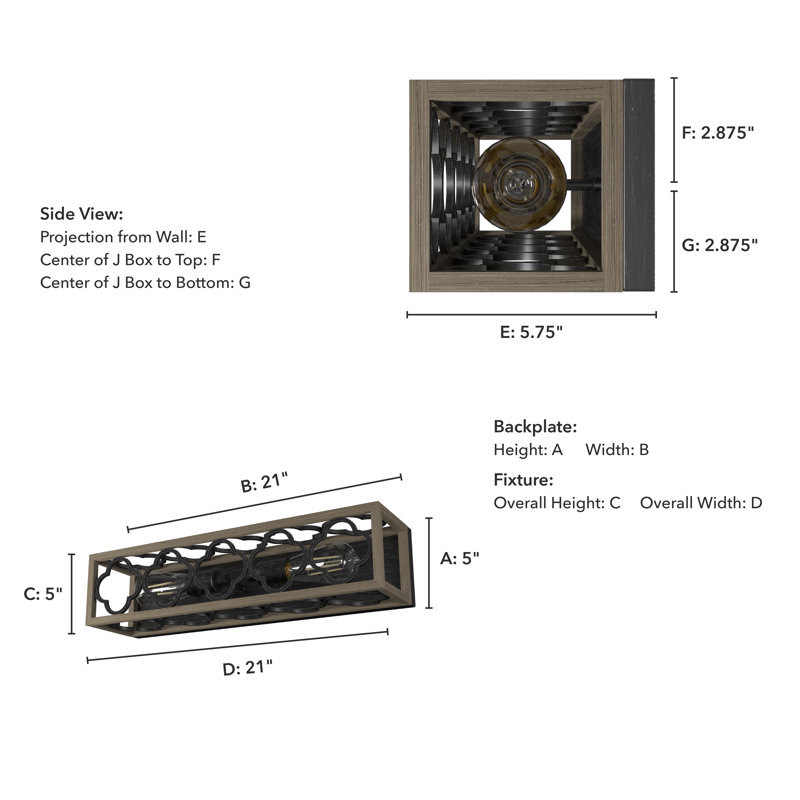 Gablecrest 2 - Light Flush Mounted Wall Sconce, Bronze