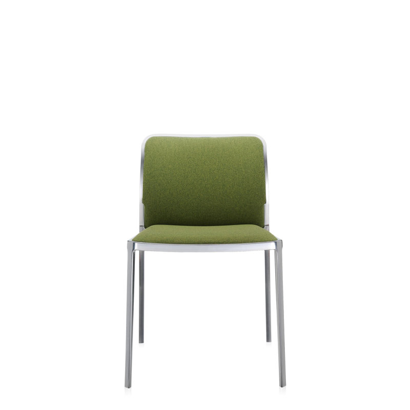 Audrey Soft Armchair, Lycra Beige, Polished Aluminum