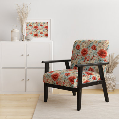 Fauteuil décoratif rétro à motif de cadre victorien rétro et cadre éclectique rétro