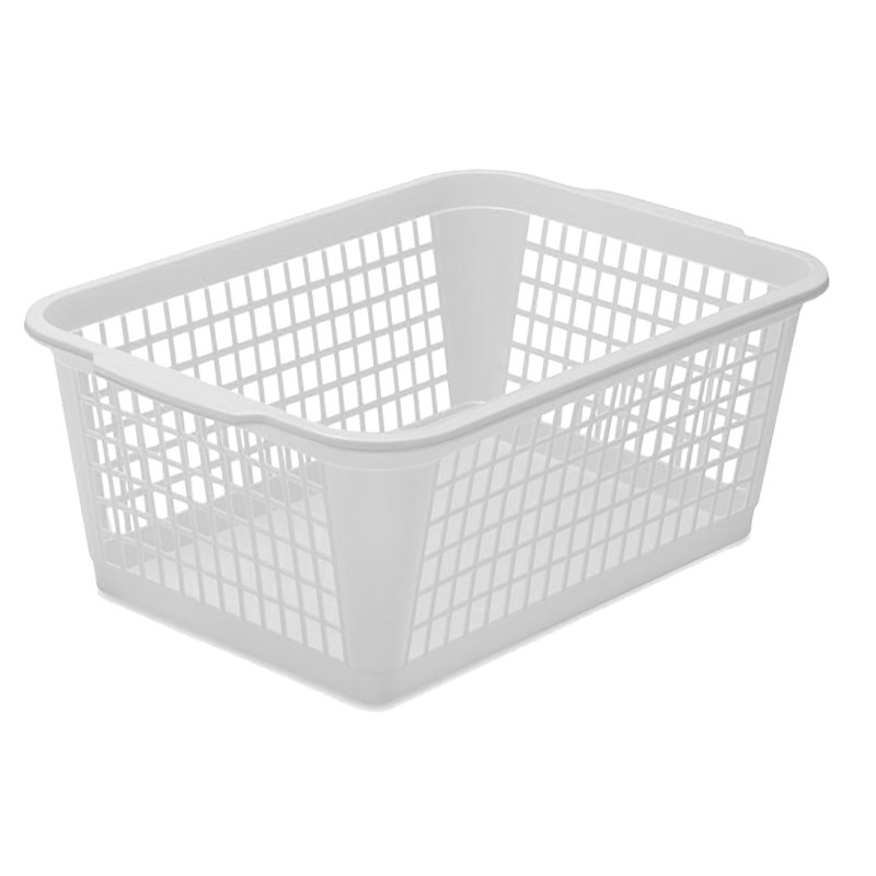Panier de plastique, Blanc, 1, 14 x 12 x 14