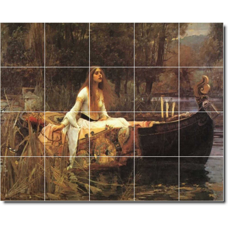 Carrelage mural décoratif en céramique 30 po x 24 po 6 po x 6 po, Peinture de John Waterhouse Mythology W09397
