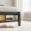 Base de lit plateforme simple en métal avec tête de lit, ports USB, lumières DEL RVB, rangement, aucun sommier tapissier requis, brun-1881343043-1881343046