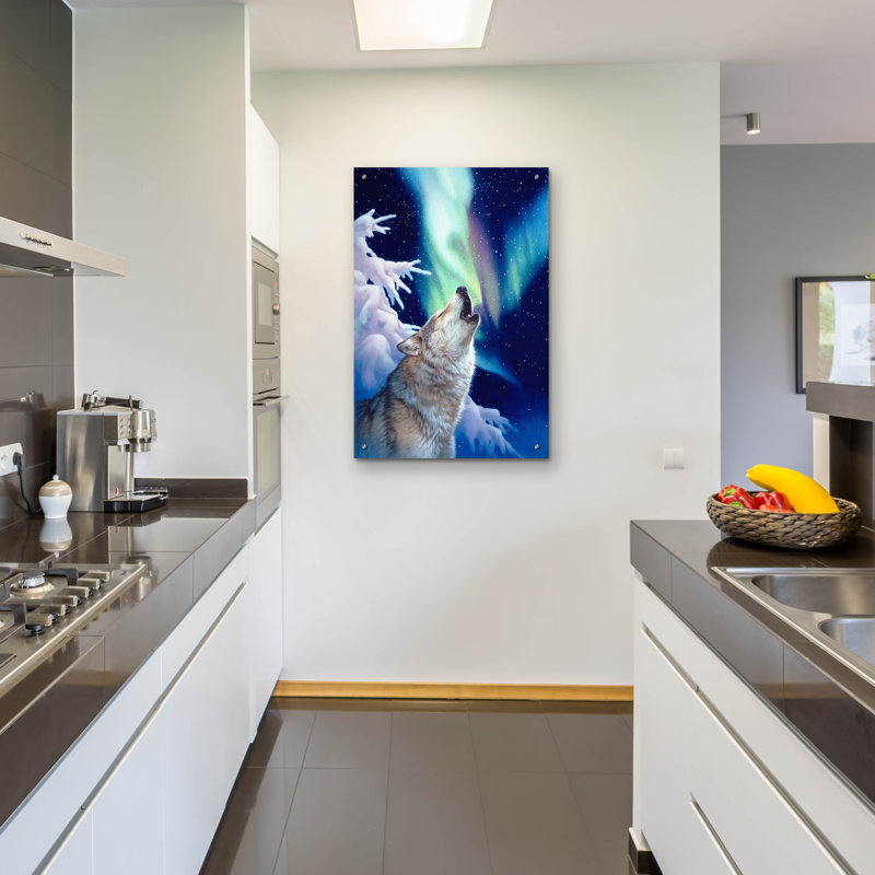 «Sainte nuit» par Joh Naito, art en verre acrylique Wal, H 36 po x l 24 po x P 0,2 po