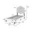 Mobilier de chambre à coucher luxueux avec lit plateforme et tissu d'ameublement luxueux