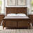 Amberlyn Traditional Queen Oak Veneer Bed with Solid Wood Legs