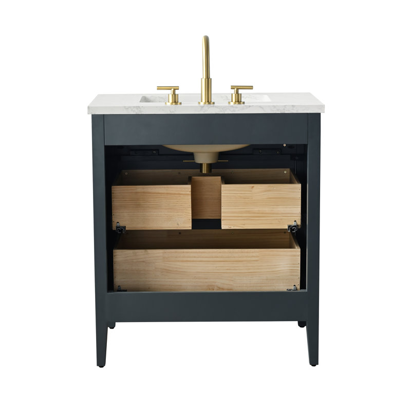 Emma 30" W Single Vanity, Vintage Blue