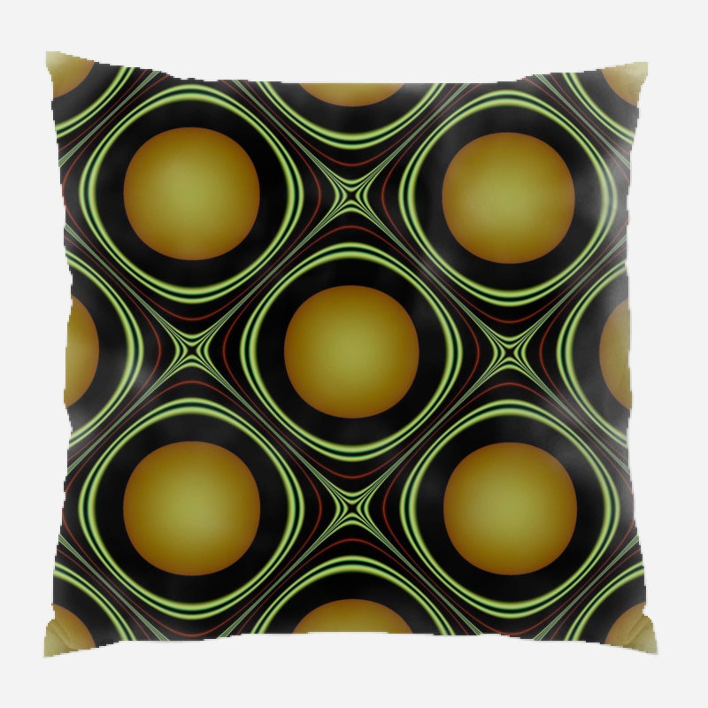 Coussin abstrait, Jaune