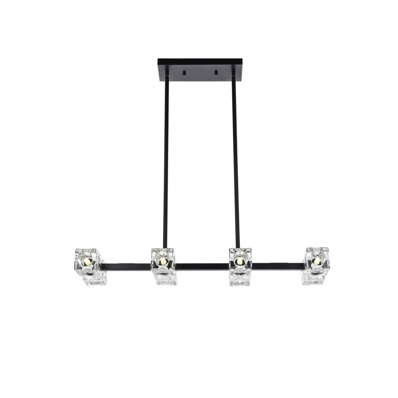 Yil 8 - Light Kitchen Island Pendant, Black