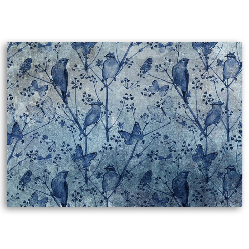 Abstract Birds On Branches - Wrapped Canvas Print, 70cm H x 100cm W