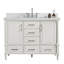 Meuble-lavabo simple autoportant de 48 po avec 2 ensembles de poignées libres entièrement assemblé