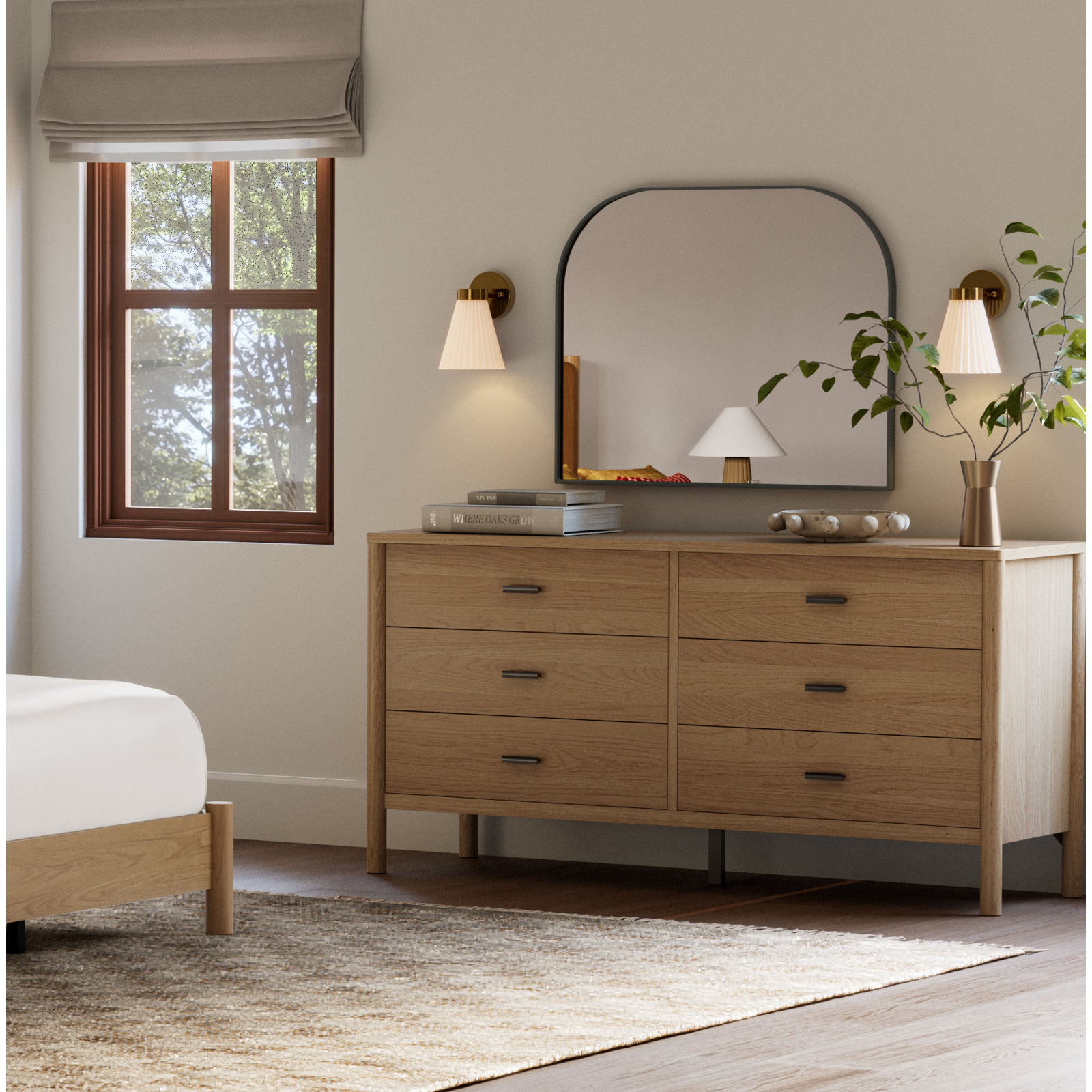 Kaplan 6 Drawer Dresser, Natural