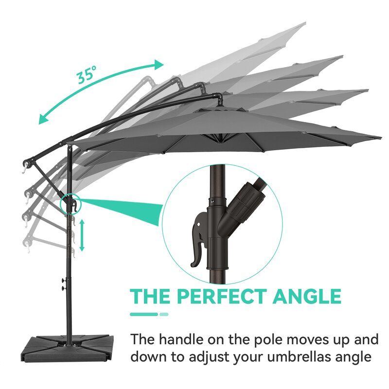 Arlmont & Co. Beeram 120'' Cantilever Umbrella & Reviews | Wayfair