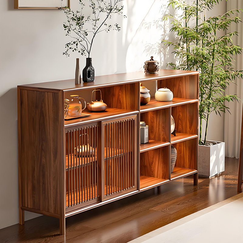 Armoire en bois d'orme brun 55,12 po, H 35,43 po x l 55,12 po x P 14,96 po