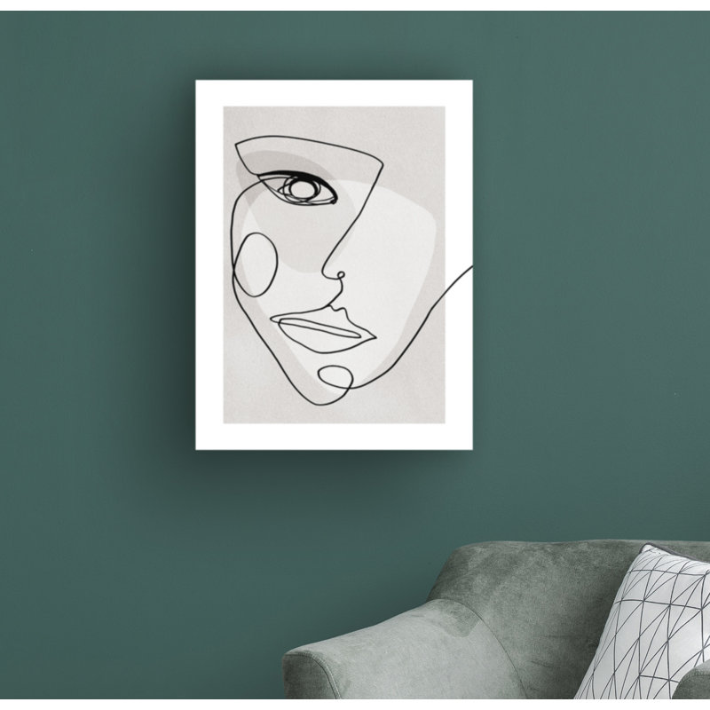 «Face Line 4» par Design Fabrikken, impression sur toile tendue, H 19 po x l 14 po x P 2 po