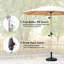 Parasol 10 pi - Auvent beige facile à ouvrir et fermer