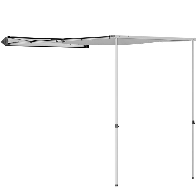 Auvent latéral à rétraction manuelle, H 74,4 po x l 79,2 po x P 55,2 po, Beige