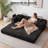 Boneless 5-in-1 Convertible Corduroy Sofa Bed – 80.7" Folding Loveseat Couch-115979455