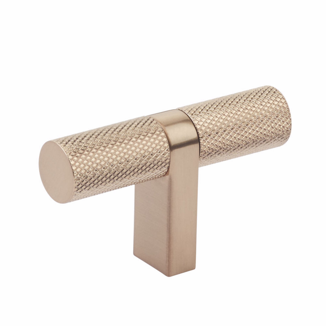 Emtek Select Cabinet T-Knob 2-1/4", Rectangular Bar Stem & Knurled Pull Emtek 