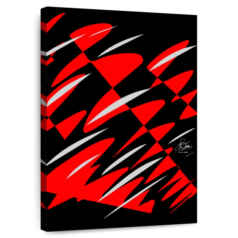 Avery Reflections - rouge, H 51 po x l 34 po