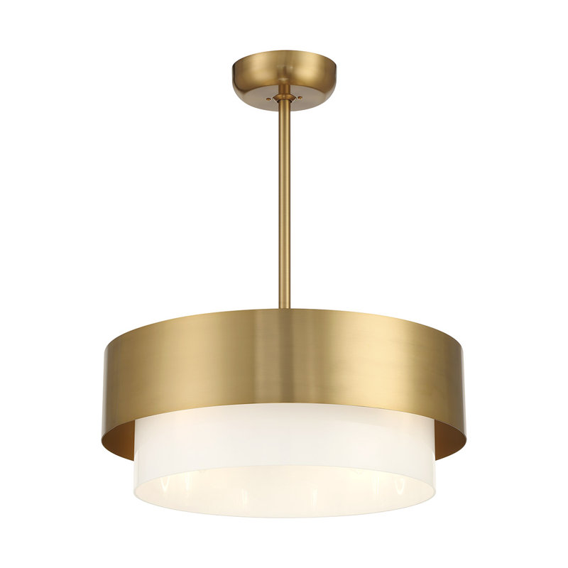 Jeromy 24" 4-Light Fandelier in Brass with Remote Control, Brass