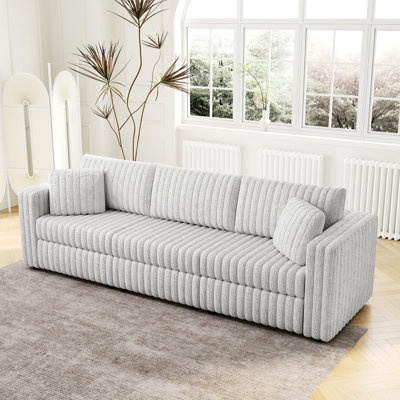 Modern 3 Modular With Storage - Gray For Living Space Room Furniture 106.3" Stylish Upholstery And Frame