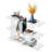 Veliz Acrylic Bookshelf, 3 tier Bookcase for Small Spaces, Acrylic Console Table