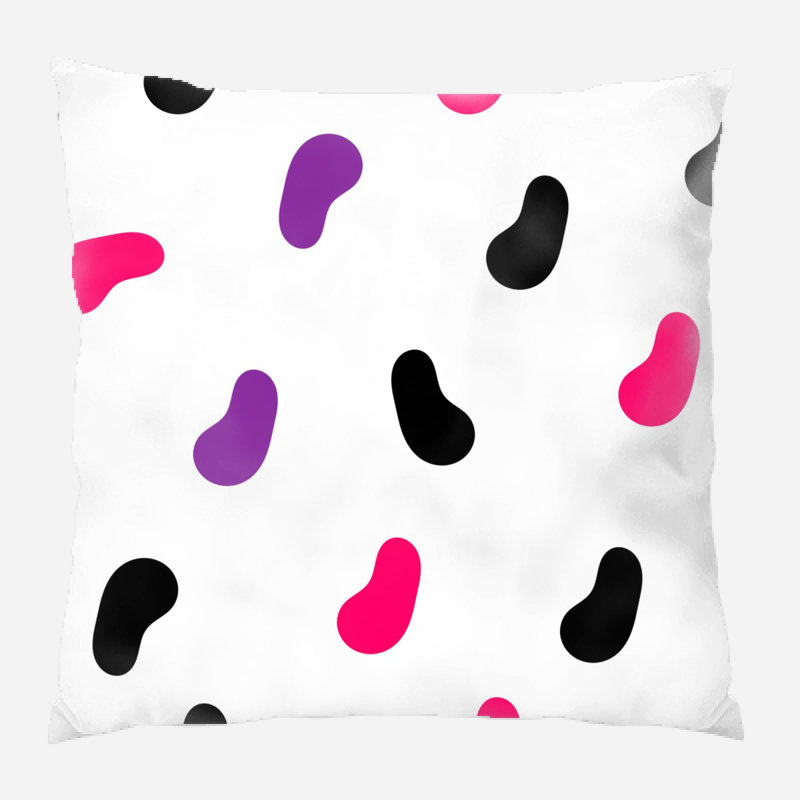 Coussin décoratif à motif, Blanc, Intérieur