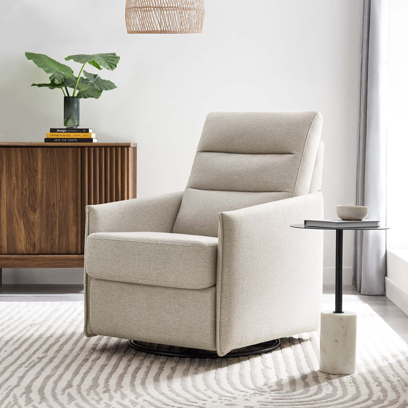 Modway Etta 28'' Wide Swivel Lounge Chair, Beige Revolution Performance Fabrics®