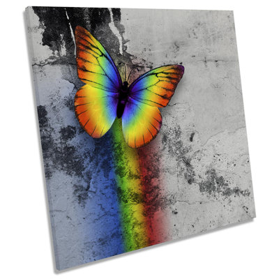 Z0418 Rainbow Butterfly - Wrapped Canvas Print