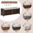 Distressed Shutter Storage Bench with Acacia Veneer-106900668