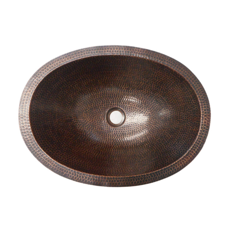 19" Oval Brushed Sedona Copper Bathroom Sink
