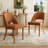 Engstrom  Upholstered Dining Chairs Set Of 4, Modern Dining Room Kitchen Side Chair With Padded Seat & Wood Legs, Orange-1401313525-1401313523