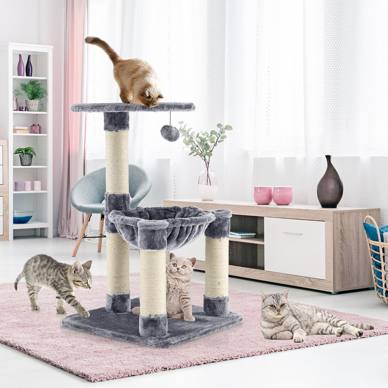 Perchoir pour chat 25 po, gris