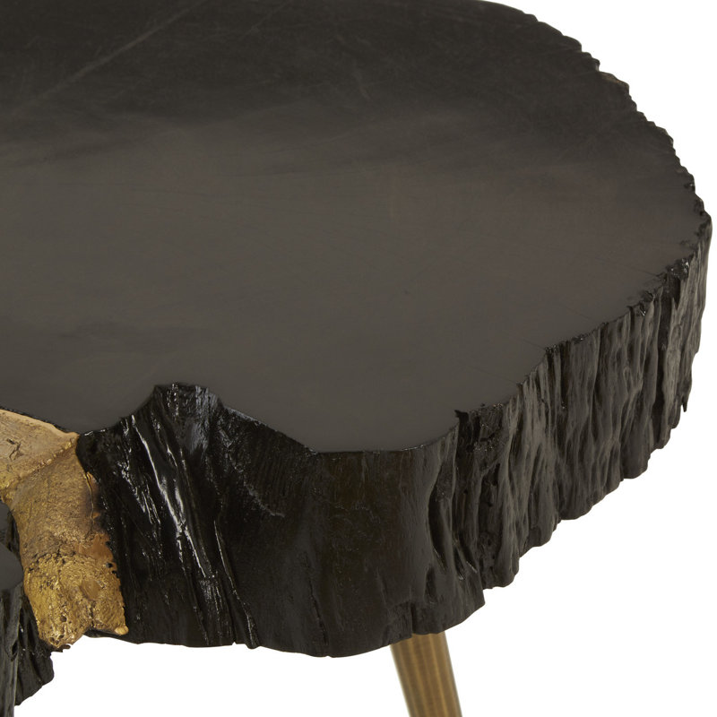 Caines Three Leg Coffee Table, Black/Brown