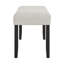 Banc de salle à manger rembourré gris clair 1pc