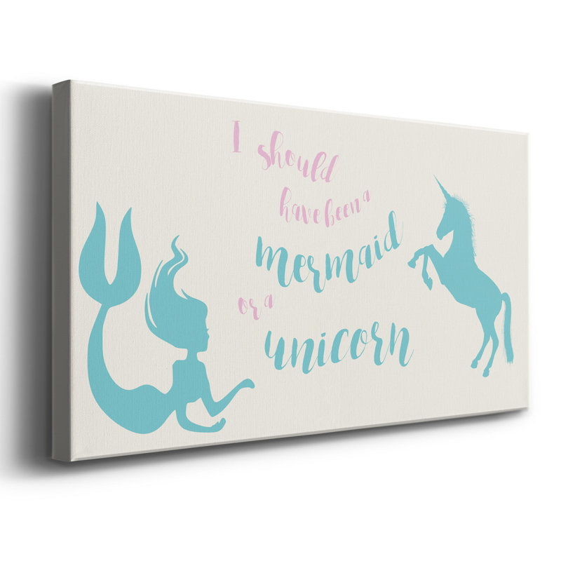 «Mermaid Unicorn», reproduction sur toile tendue, H 16 po x l 8 po x P 1 po