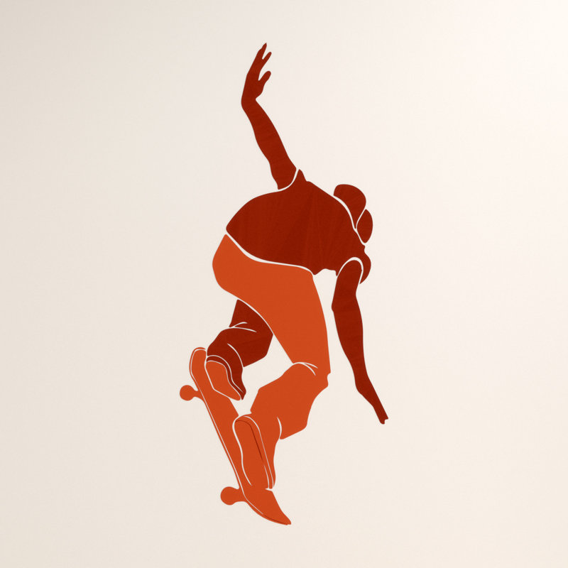 Décalcomanie murale silhouette sport