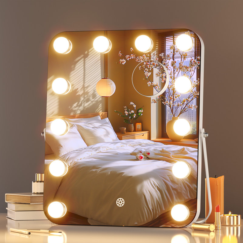 1 Metal Rectangle Floor Mirror, 12" x 14"