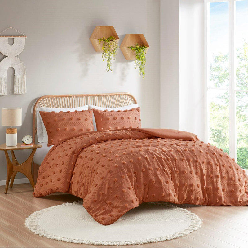 Ensemble d'édredon jacquard double / grand, Rouille