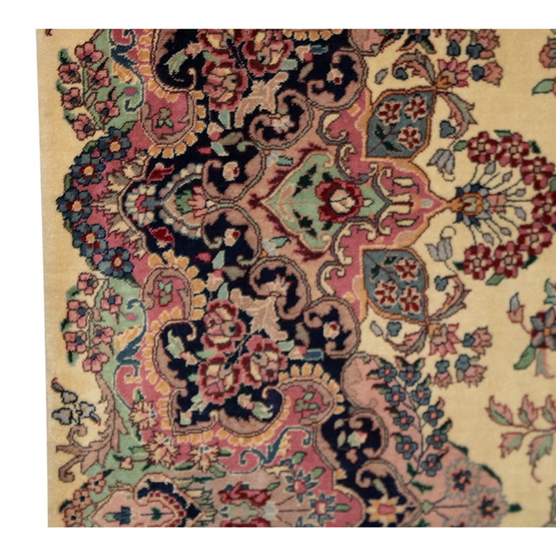 Tapis beige / brun noué à la main de haute qualité