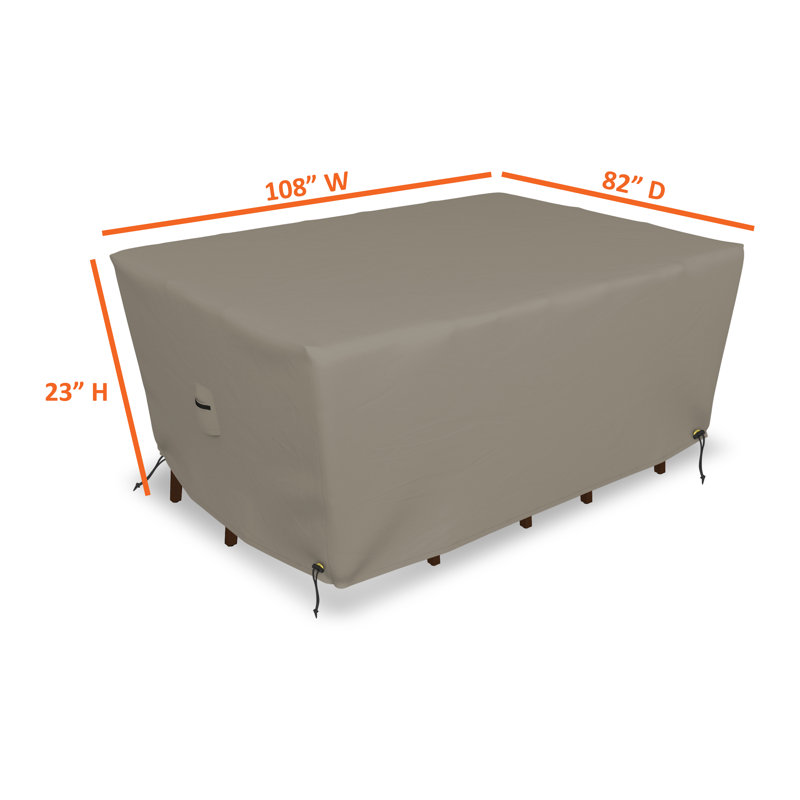 Outdoor Cover, 58.4cm H x 274.3cm W x 208.3cm D, Beige