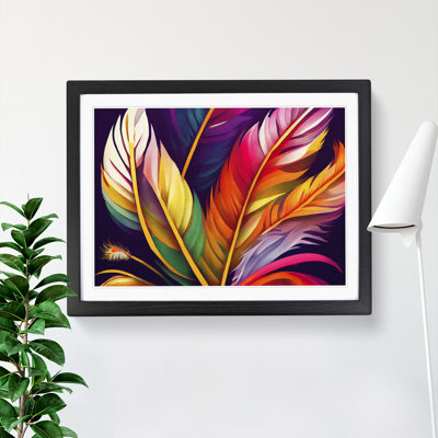 Magnetic Bird Feathers - Framed Print