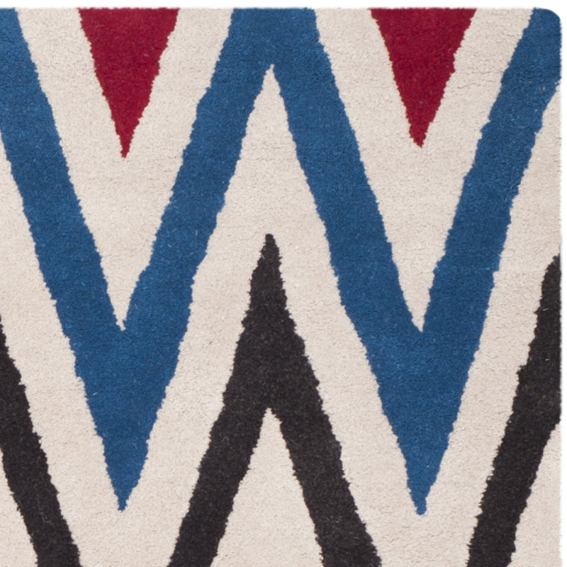 Deedie Hand Tufted Wool Chevron Rug, Rectangle 8' x 10'
