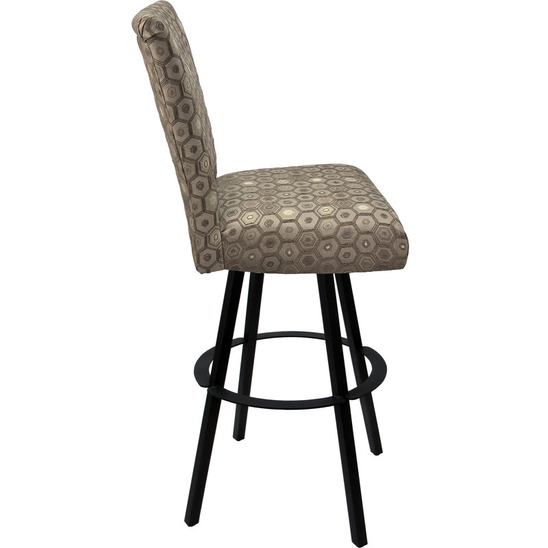 Tabouret de bar pivotant en métal 30 po - 700 Plus - Diamond sur base Warren, Noir