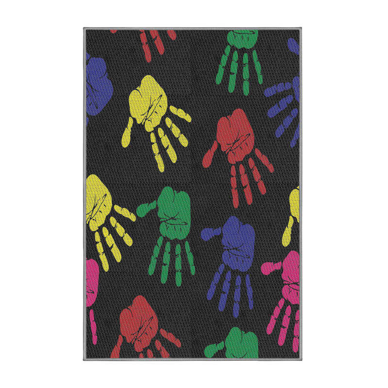 Noir/rouge/vert Tapis décoratif Dehner, Rectangle 2 pi x 3 pi