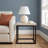 Brayton Square Wood End Table White Wash