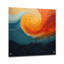 Teal orange Op Art Rhythmic Illusion III - art mural acrylique Op Art pour le salon-2030808840