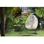 Balancelle simple suspendue Courtlandt, crème, 43,3 x 77,2 x 43,3 pouces | Structure 100% métal, assemblée | Chaise de jardin élégante pour la détente, design durable et élégant pour les espaces extérieurs