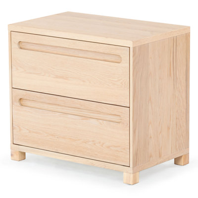 Tobiette 2 Drawer Wood Nightstand