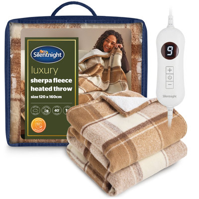 Silentnight Luxury Check Fleece Heated Throw